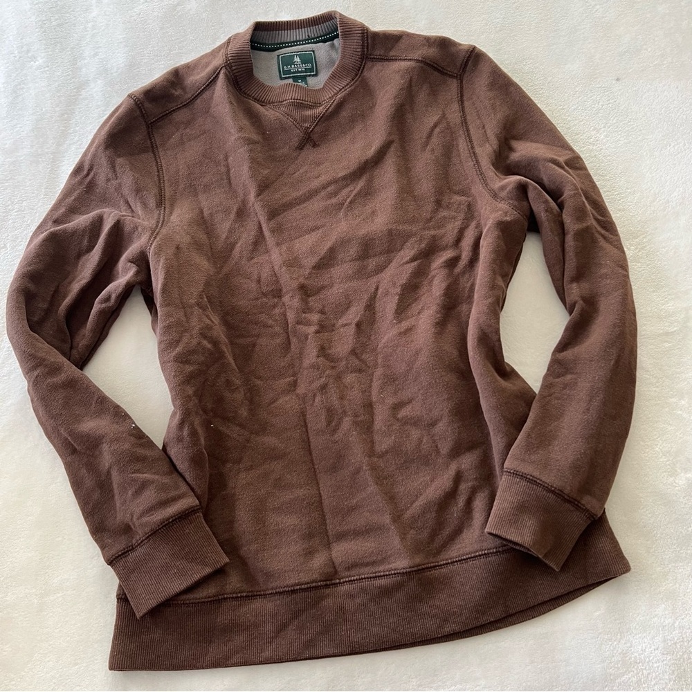 Vintage G.H.BASS& CO. Brown Crew Neck Pullover Sweater